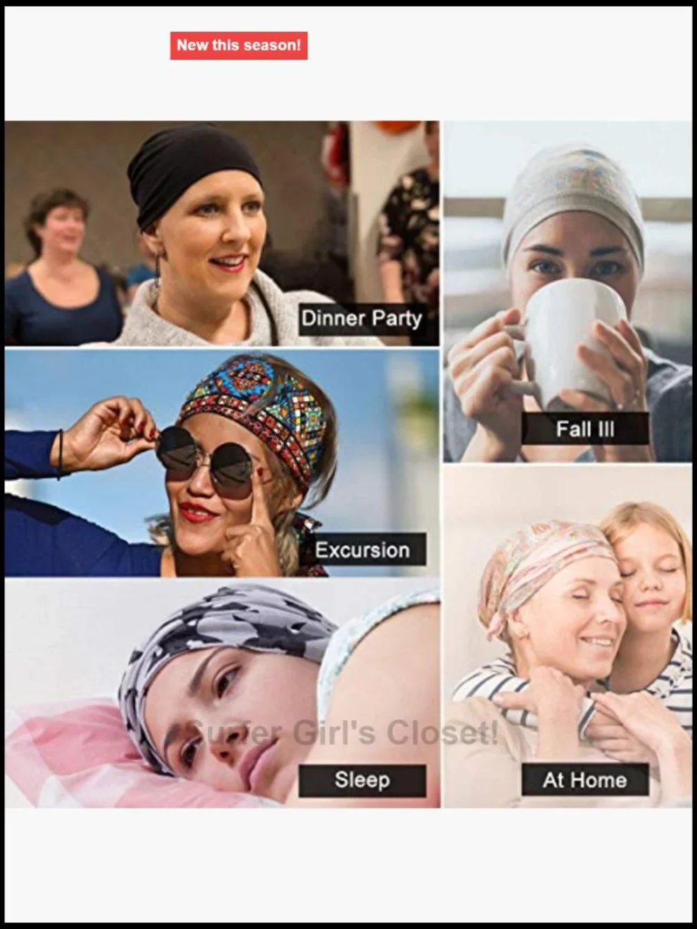 Womens Slouchy Beanie Soft Chemo Cap Breathable Cancer Headwear Turban Hat